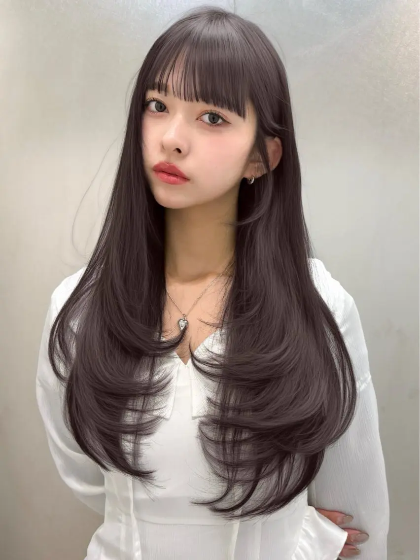 ロング レイヤーカット カット ヘアカラー 戸張 翔太のヘアスタイル