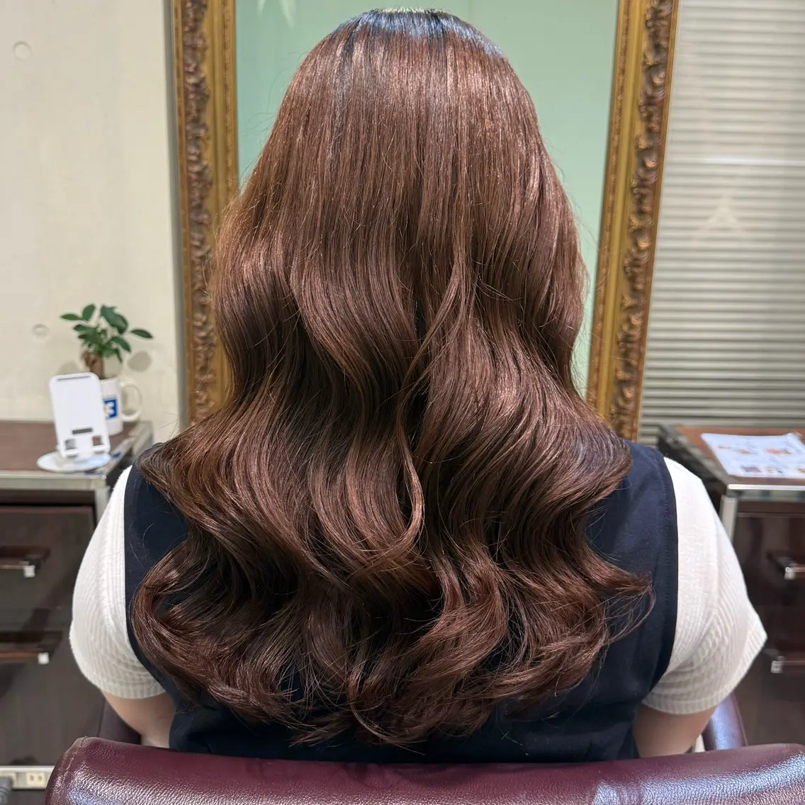 セミロング パーマ パーマ 韓国風パーマ🌿コテ 巻き風パーマ/るいのヘアスタイル