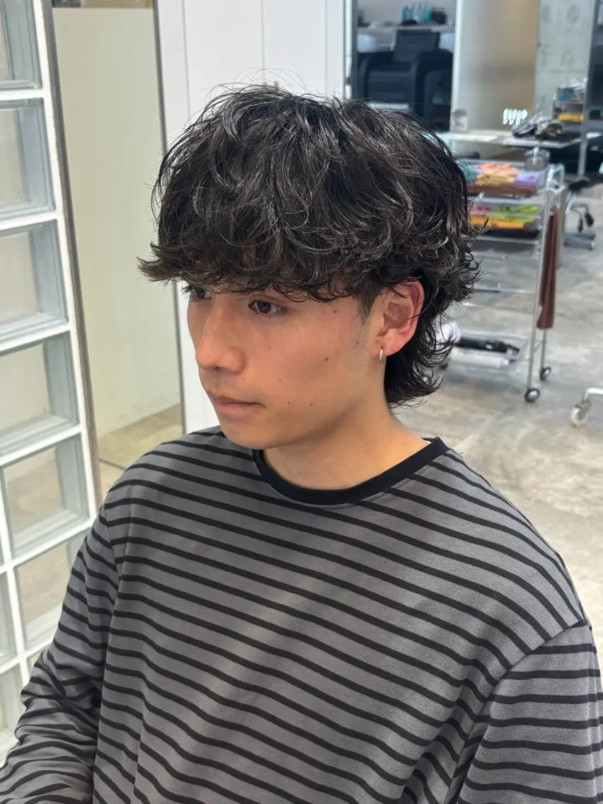 パーマ メンズ カット パーマ トリートメント fifth深山 洋夢のヘアスタイル