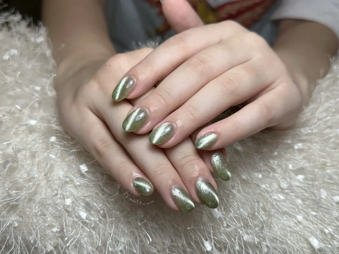 ネイル キラキラネイル マグネットネイル 持ち込み シンプルネイル ハンドネイル ハンドケア TS. nails___のネイルデザイン