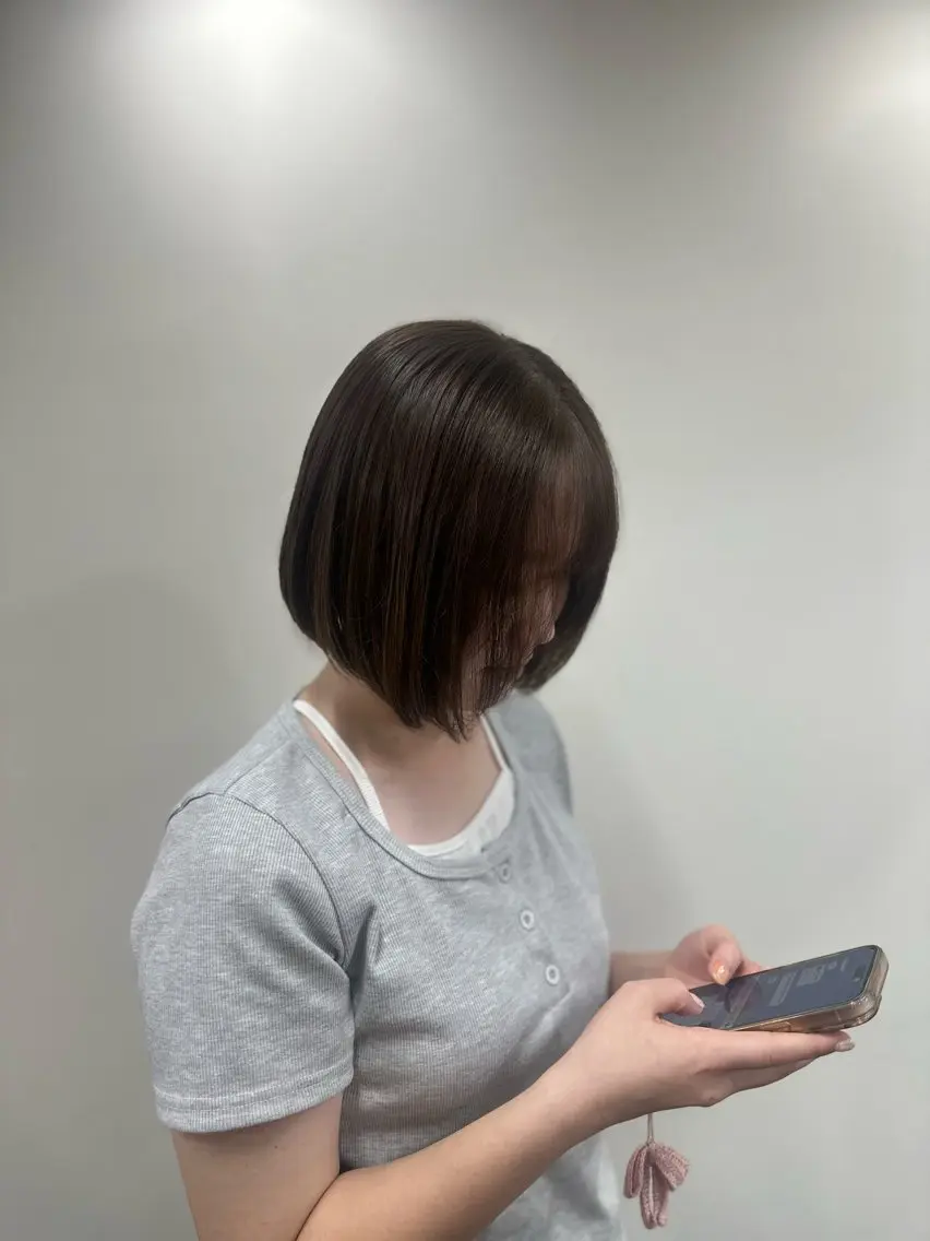 ミディアム カラー ブラウンカラー トリートメント みさき ♡のヘアスタイル
