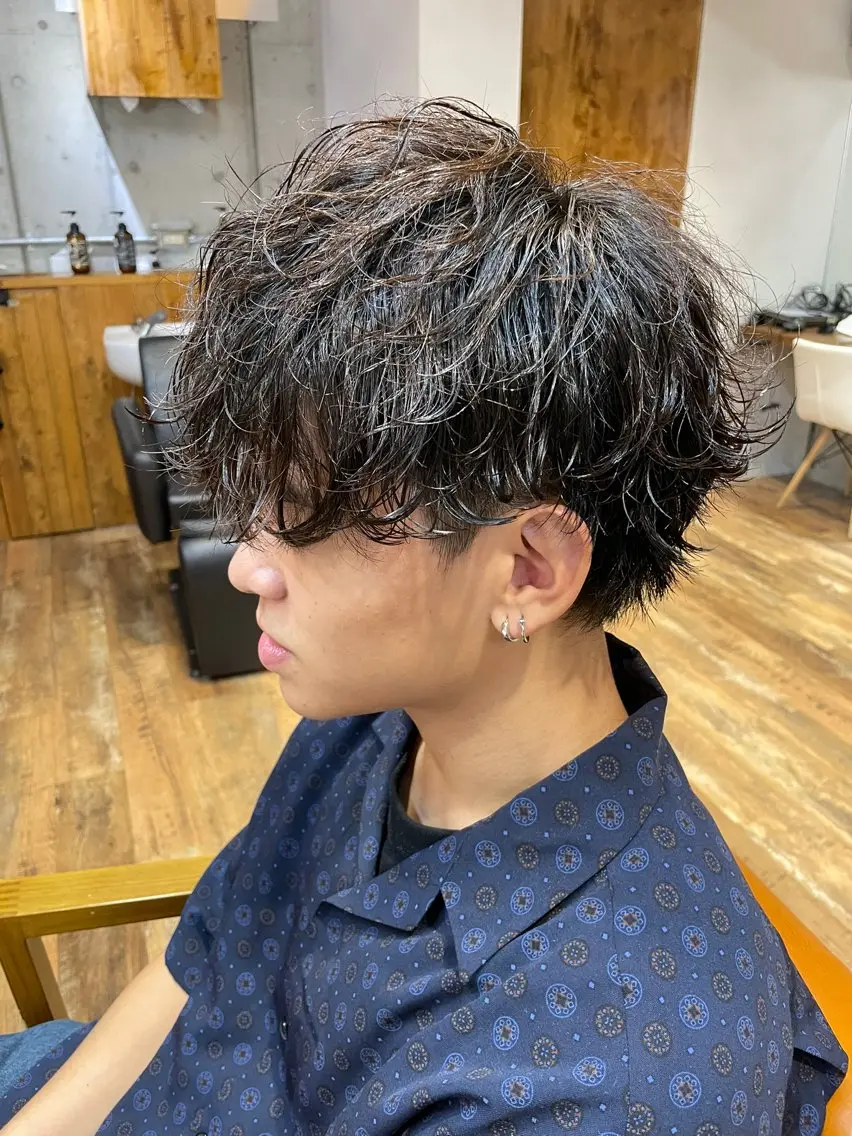 ショート パーマ メンズ カット パーマ トリートメント 🔥メンズ特化パーマ 🦖増田弘明🦖のヘアスタイル