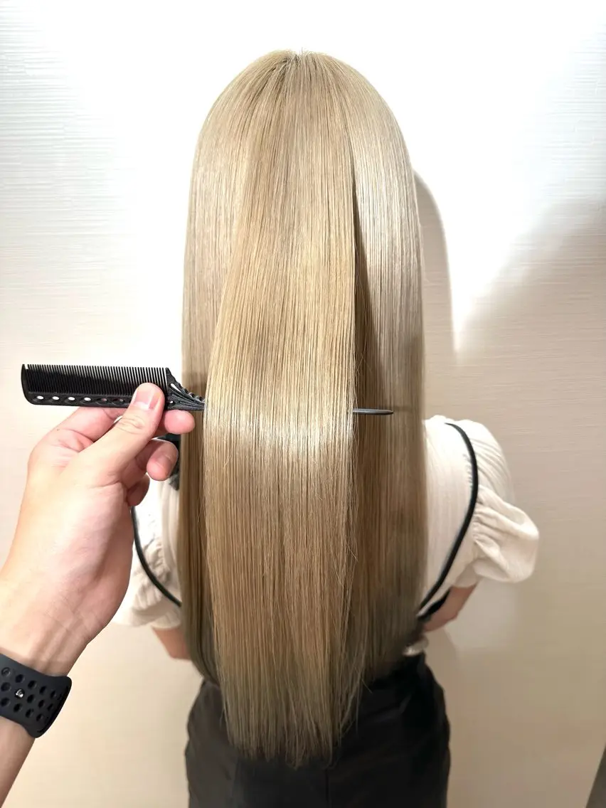 ロング カラー 髪質改善 トリートメント ヘアカラー トリートメント 🥇髪質改善🥇 polon代表鵜澤のヘアスタイル