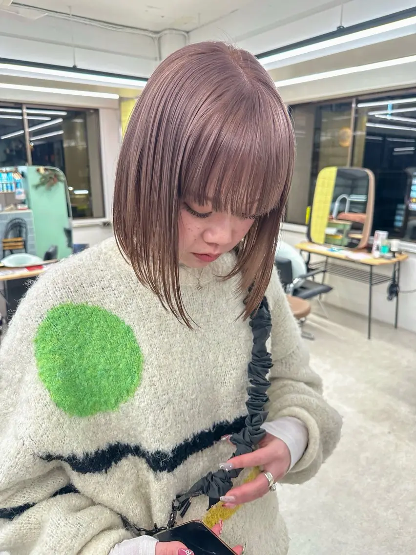 ミディアム ラベンダーベージュ カラーモデル募集中/ みひろのヘアスタイル