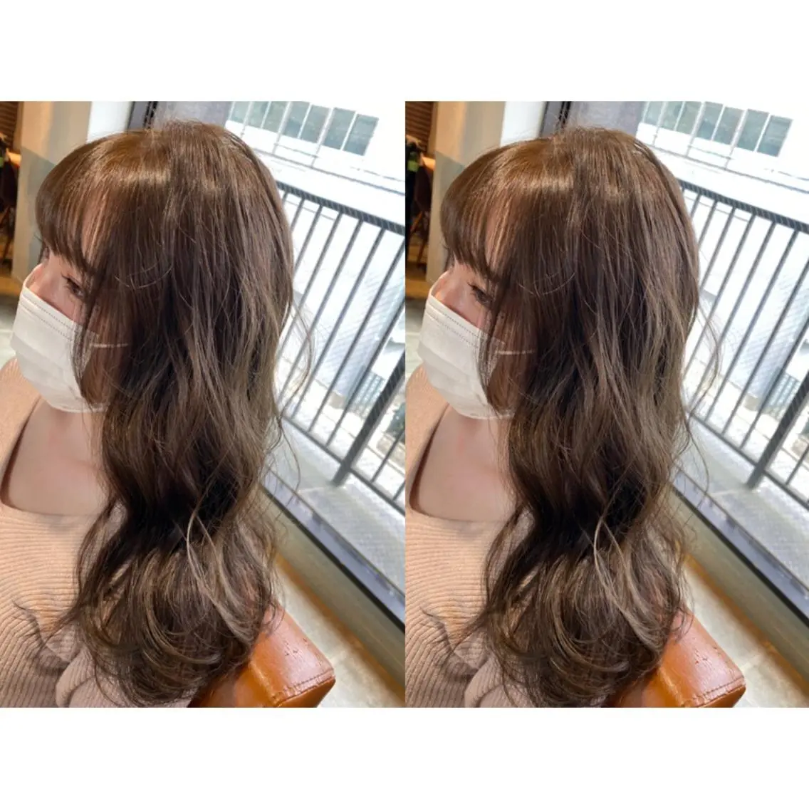 カラー ベージュカラー 🩵盛れる顔周り/ 艶カラーemi🩵のヘアスタイル