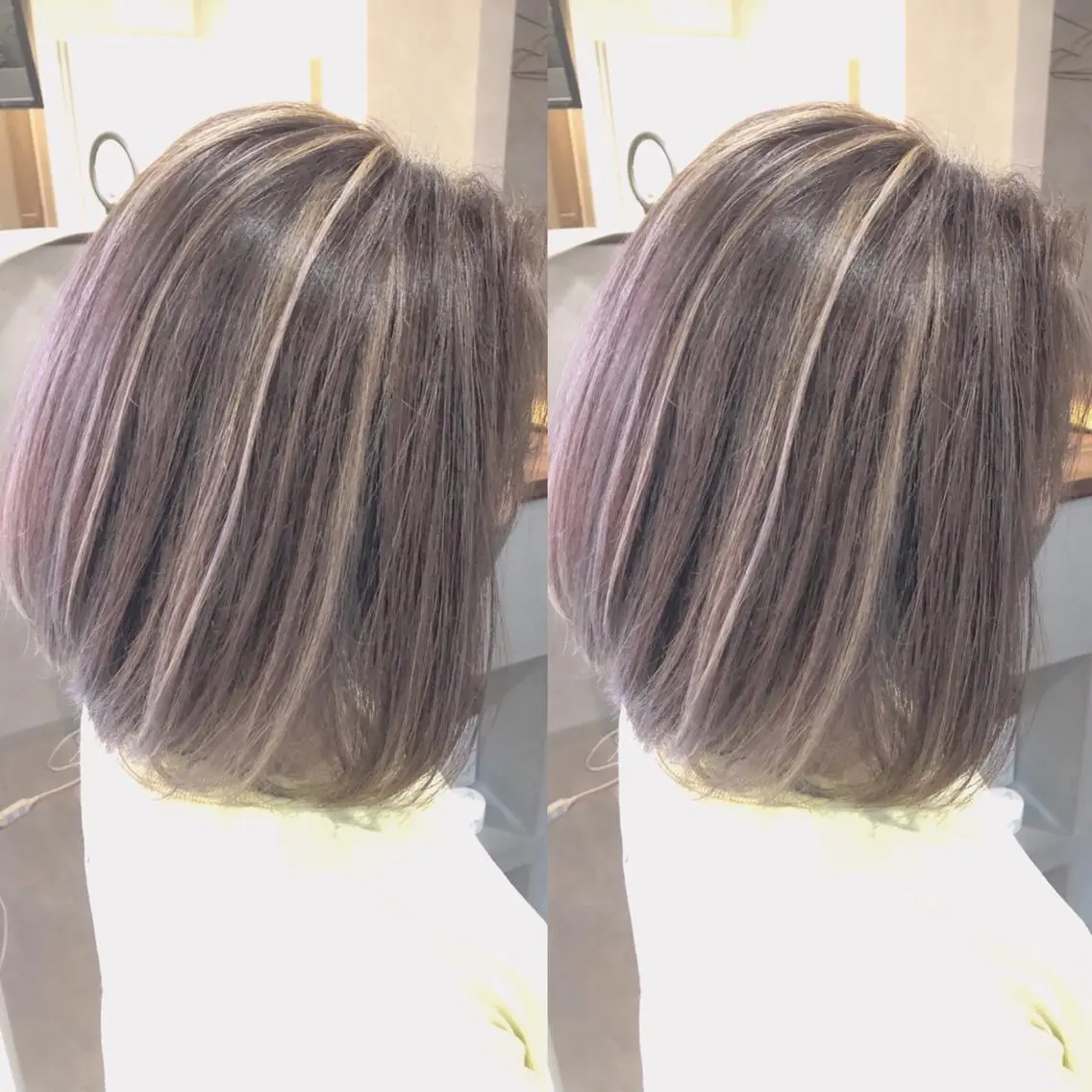 ミディアム カラー グレージュ ハイライトカラー ハイライト カット ヘアカラー トリートメント RIENSリエンス ✂️木村康二✂️のヘアスタイル