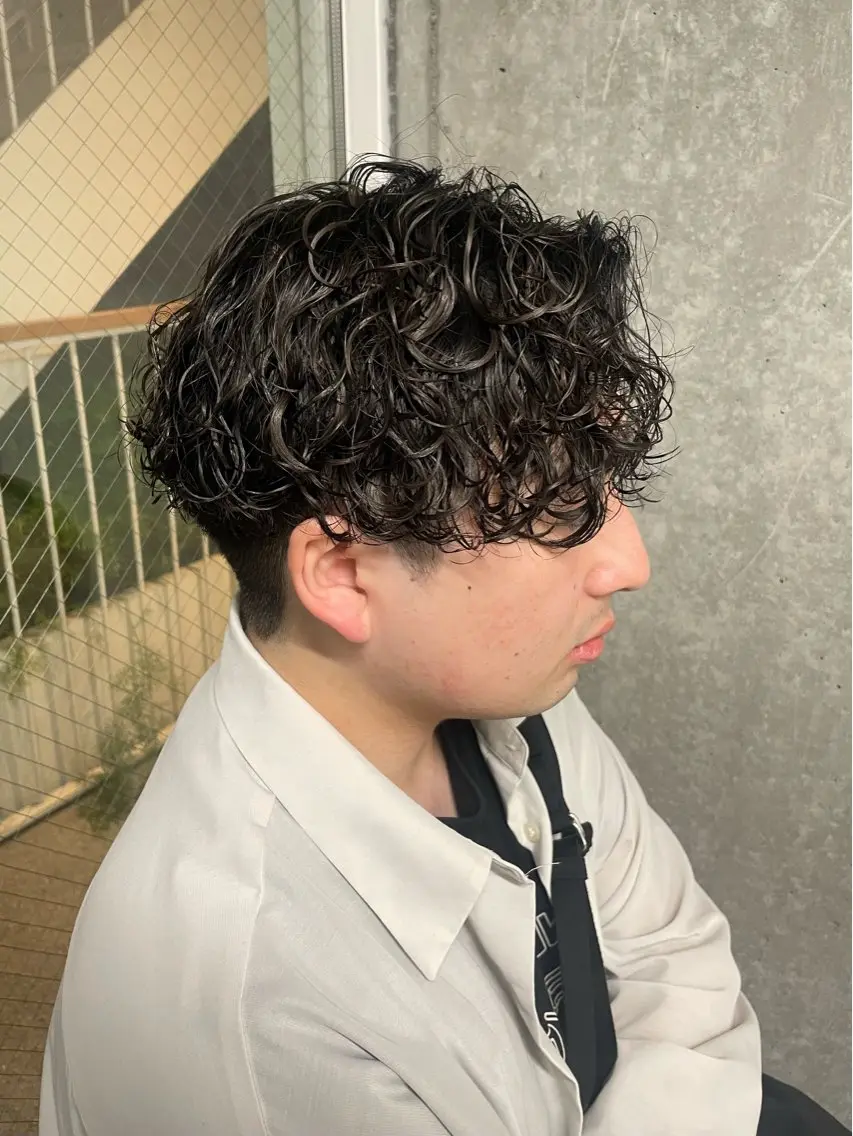 パーマ メンズ カット パーマ トリートメント ヘアセット メンズモテパーマ💙 fuwaのヘアスタイル