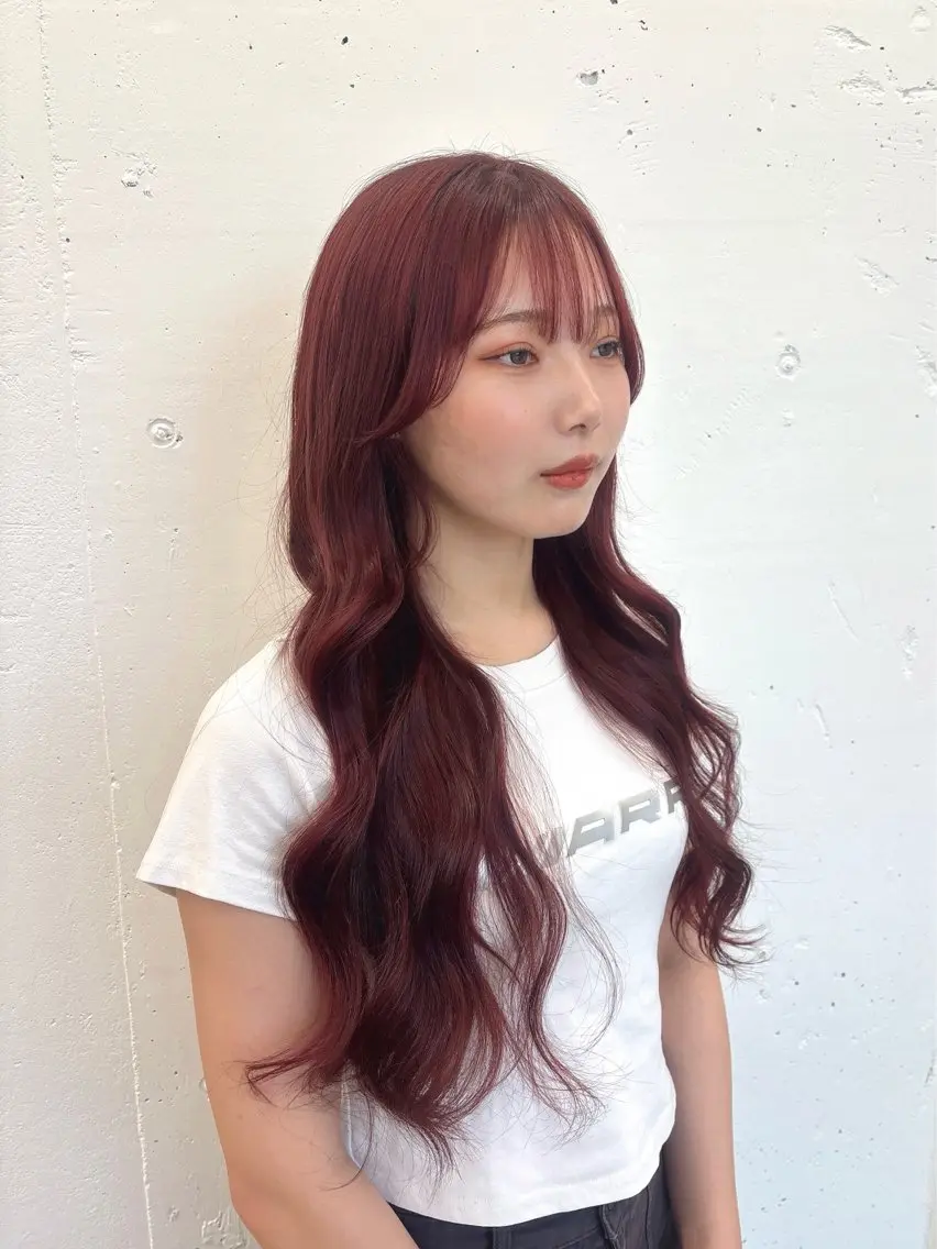 ロング カラー ピンクカラー レッドカラー 🌟ゆりあ🌟 JILLSTUDIOのヘアスタイル