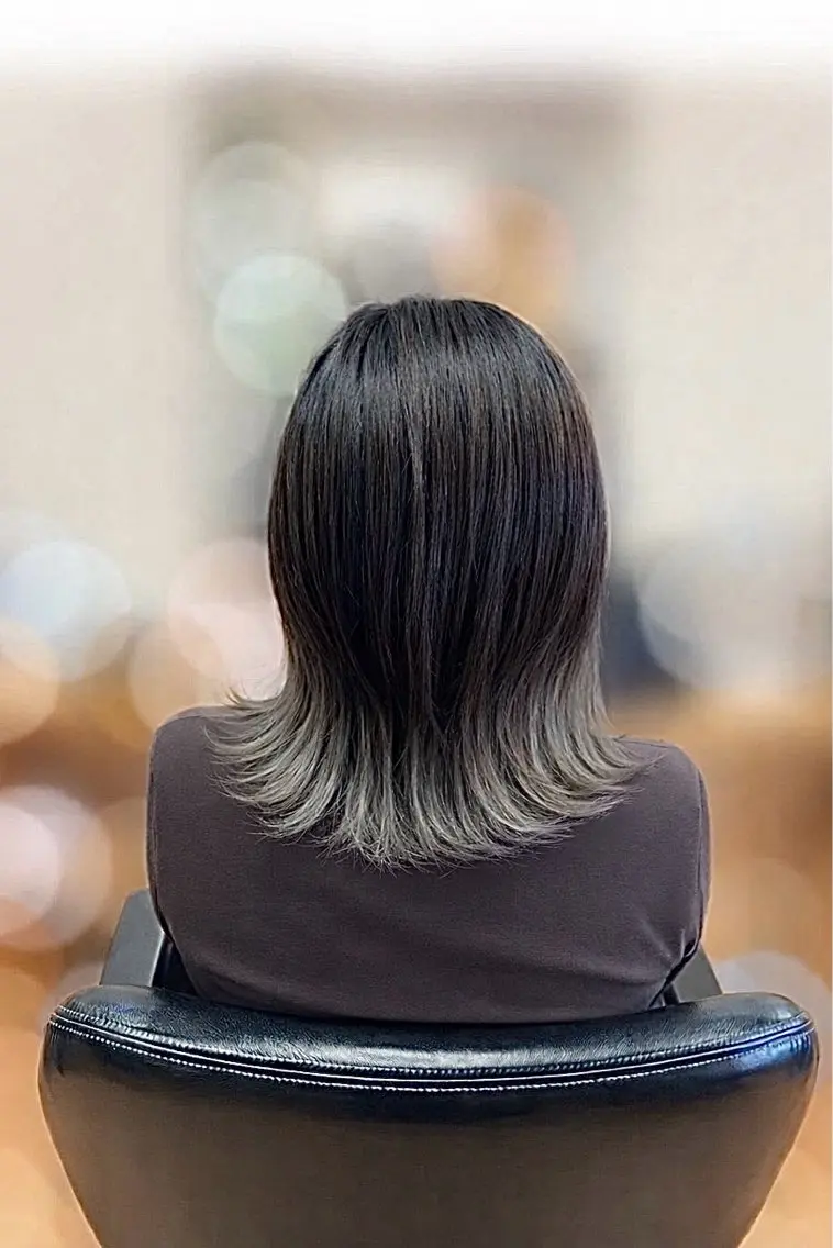 ミディアム カラー かぁちゃん 橋本のヘアスタイル