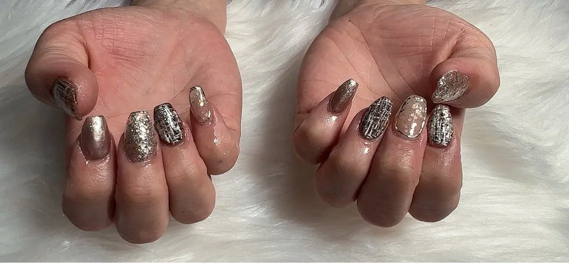 ネイル アニマル柄 アートネイル グラデーション ロングネイル 持ち込み Mimi Nailのネイルデザイン