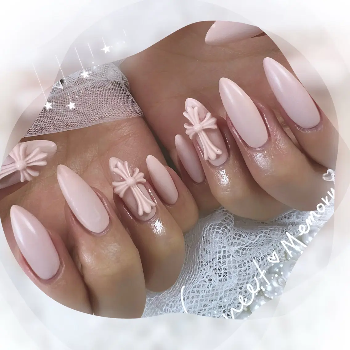 ネイル チークネイル フレンチネイル ガーリー ガラスフレンチ グラデーション ハンドネイル ハンドケア Chill Nailsalonのネイルデザイン
