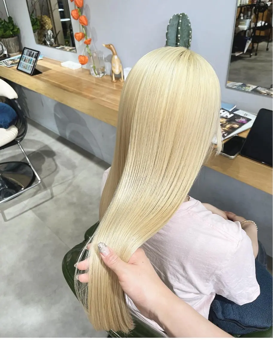 ロング カラー 透明感ハイトーン🦄 キラ🌈のヘアスタイル