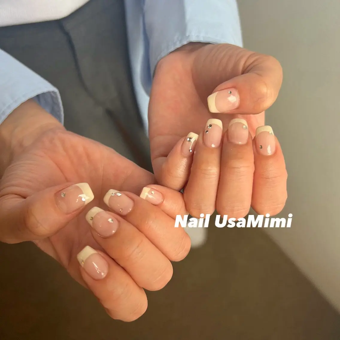 ネイル フレンチネイル ジェルネイル マグネットネイル 持ち込み ワンカラーネイル 本町NailUsa Mimi RIKOのネイルデザイン