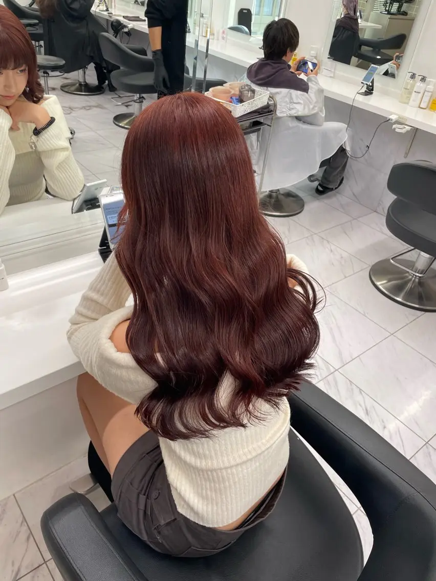 ロング カラー ヘアアレンジ ヘアカラー トリートメント ヘッドスパ 💗横浜美容室 💗HARUNAのヘアスタイル