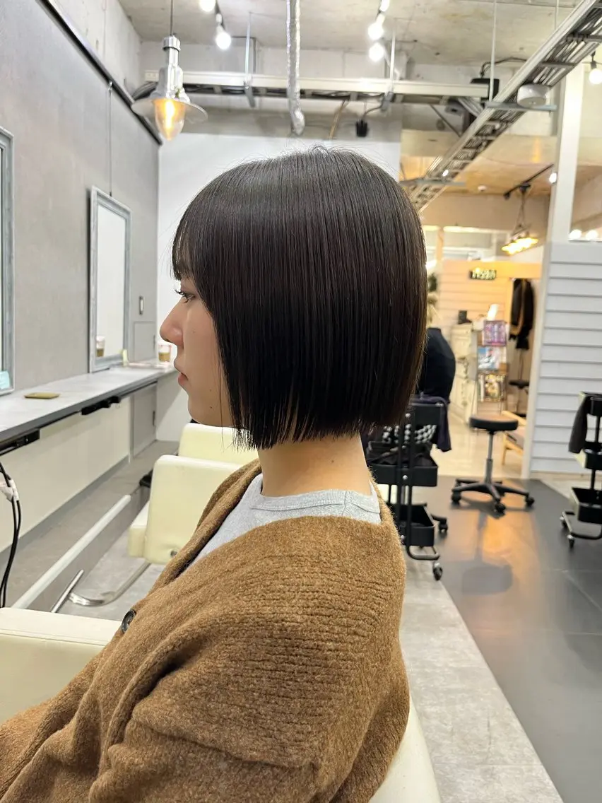 ショート カラー ボブ カット ヘアカラー トリートメント ブリーチ有無Wカラー メンズパーマ大成のヘアスタイル