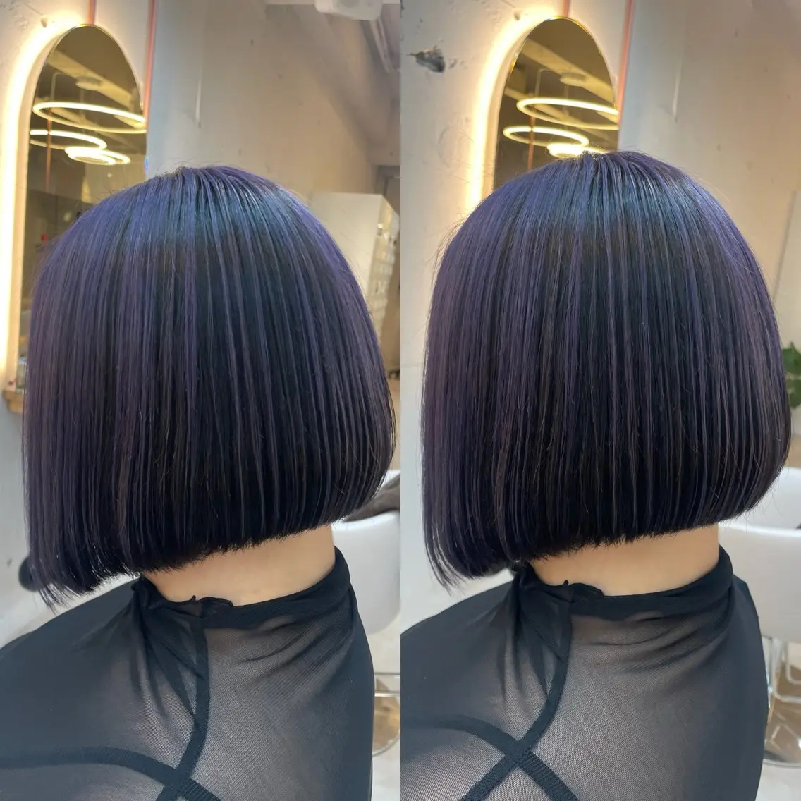 ショート カラー パープルカラー カット ヘアカラー トリートメント ヘアセット ブリーチ無しダブル カラー🦕まどかのヘアスタイル