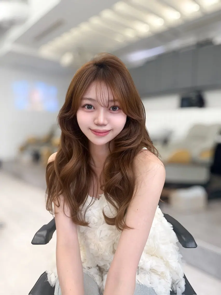 ロング カラー 透明感カラー カット トリートメント 韓国ガーリーヘア🎀 Sayaka🤍のヘアスタイル