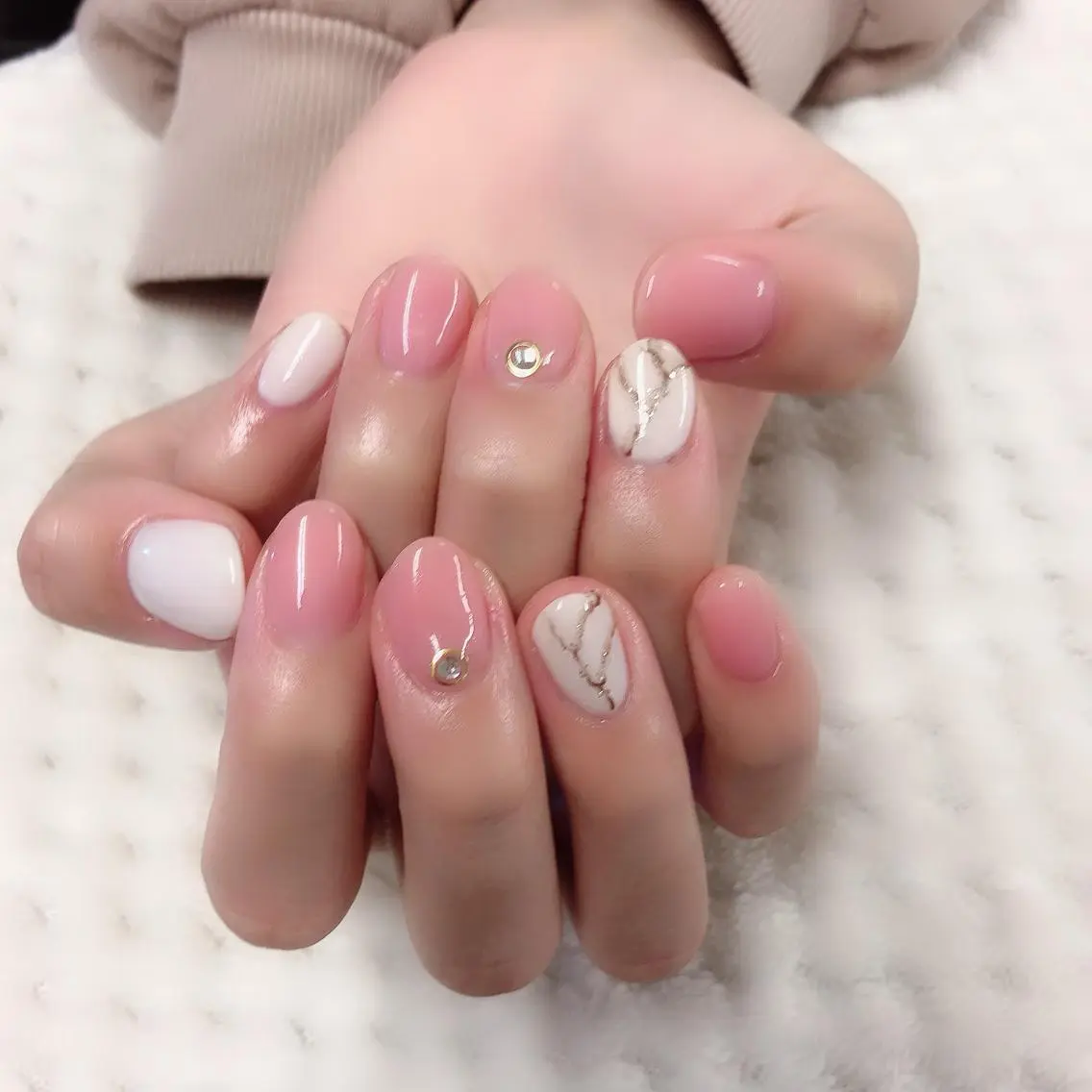 ネイル オフィスネイル ピンク ono megumiのネイルデザイン