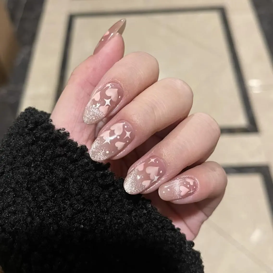 ネイル ハート バレンタイン ハンドネイル Miya🎀 nailのネイルデザイン