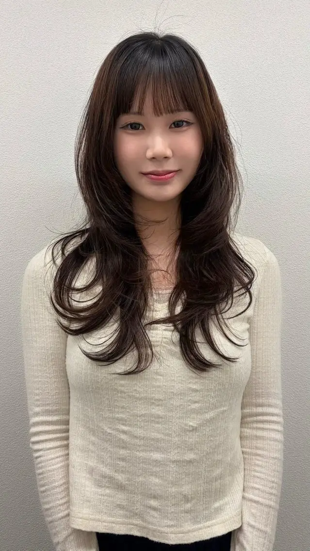 ロング カット Yuka/福岡美容室 /カラーモデル募集中のヘアスタイル