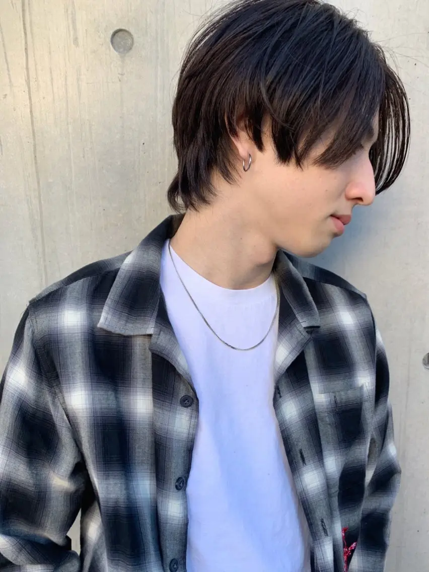 メンズ マッシュ 透明感カラー🌿ボブ ✨飛田 ケイのヘアスタイル