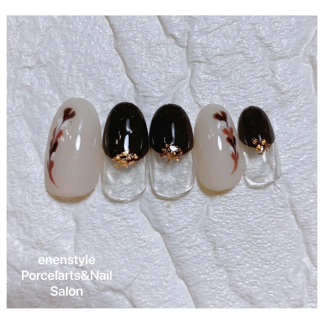 ミディアム ネイル ハンドネイル 🐾enen style 🐾のネイルデザイン