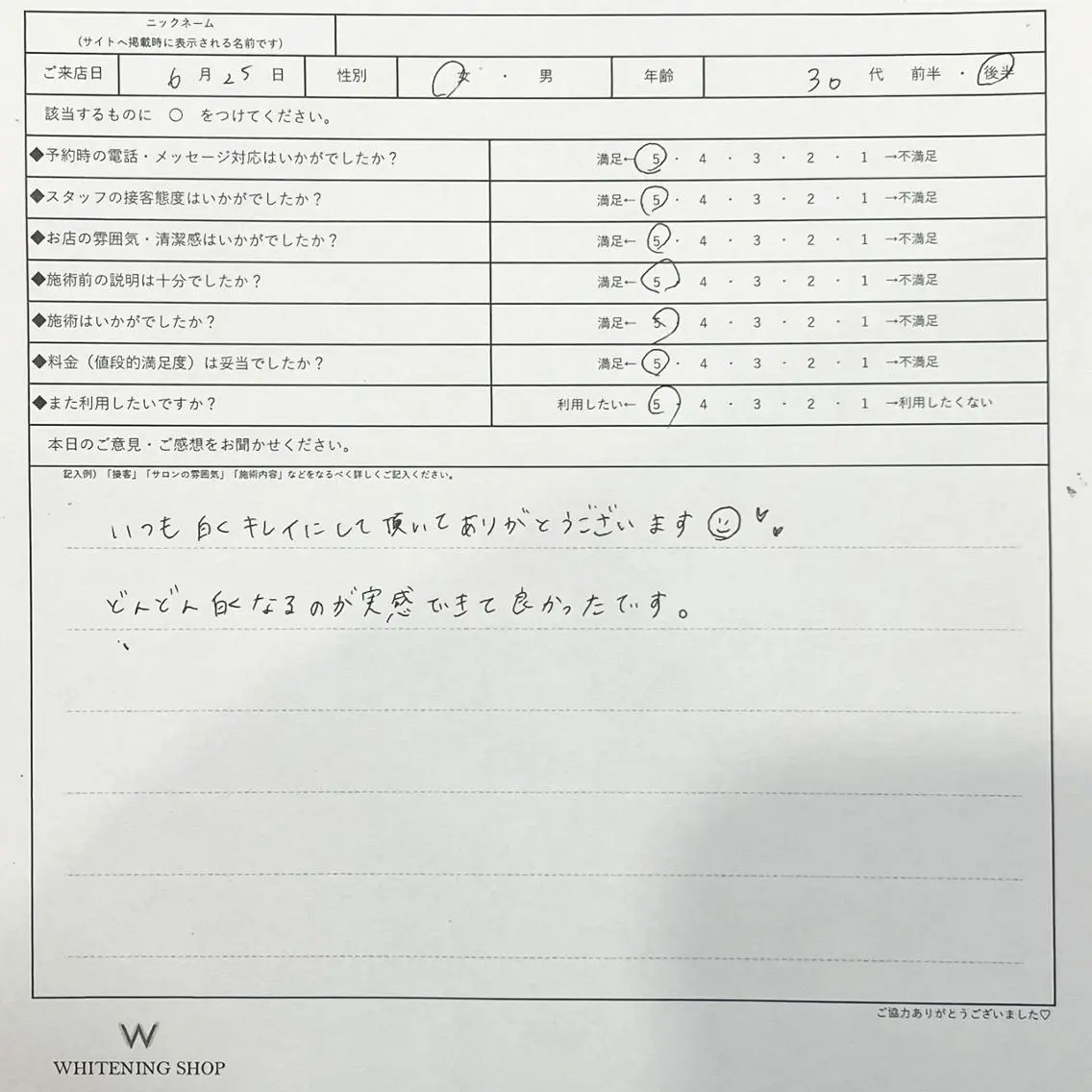 メンズ その他 ホワイトニング ショップ千葉店のその他イメージ