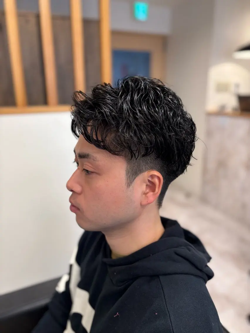 パーマ メンズ カット パーマ メンズサロン リョウタのヘアスタイル
