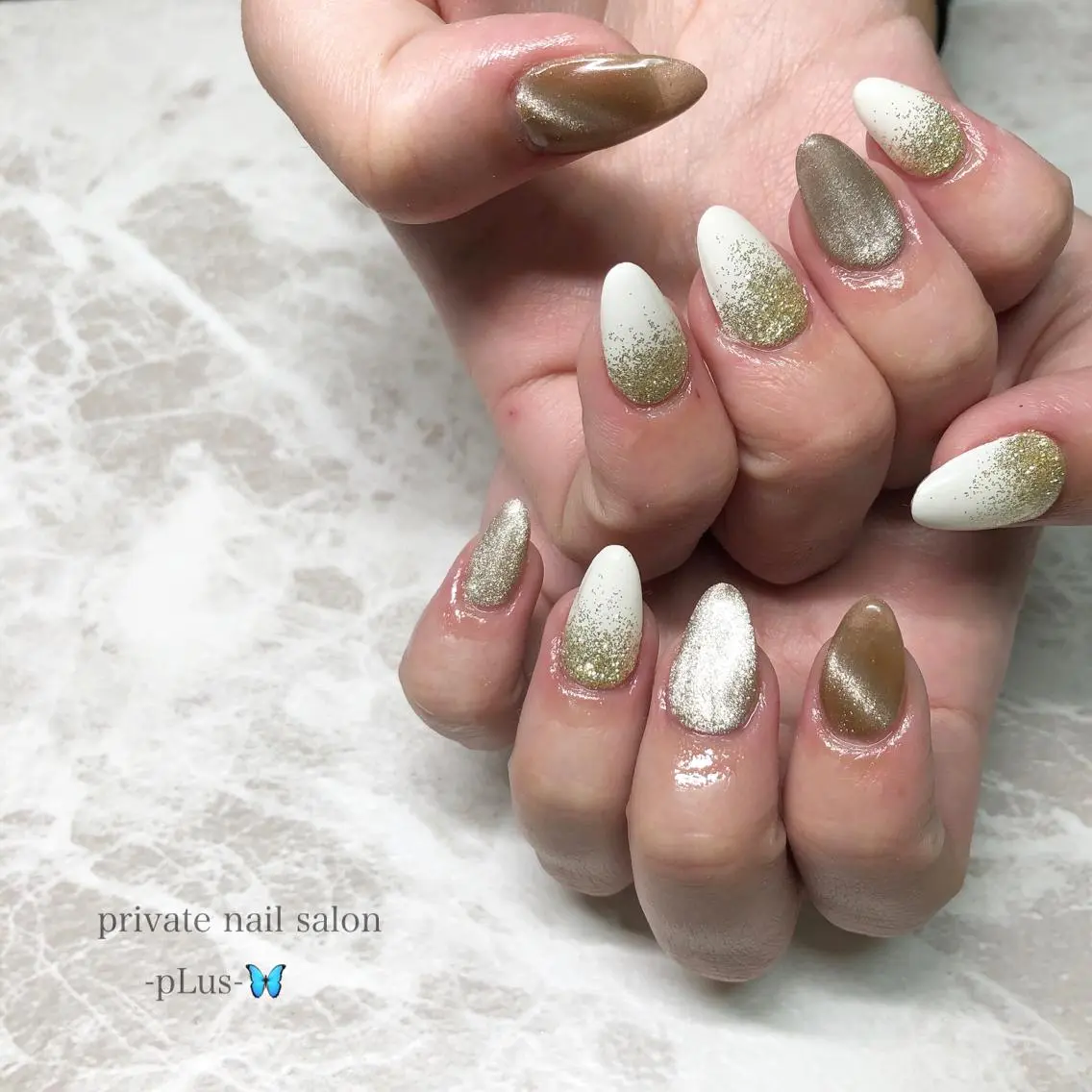 ネイル ラメ(グリッター) マグネットネイル nail salon 7 _seven_のネイルデザイン