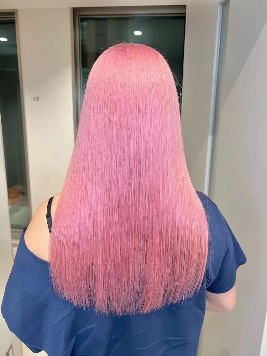 ロング カラー ブリーチ ハイトーンカラー ピンクカラー ヘアカラー トリートメント 原宿/ブリーチ特化/ RYUTOのヘアスタイル
