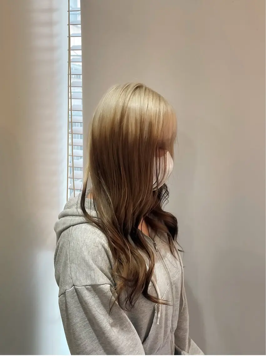 ロング カット ヘアカラー トリートメント envogue ゆりのヘアスタイル