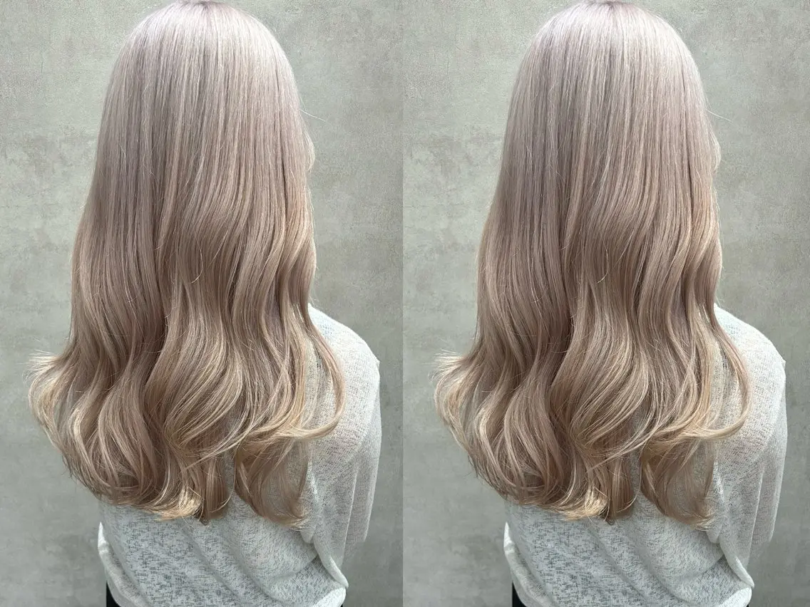 ロング カラー ブリーチ ケアブリーチ ヘアカラー トリートメント 優花/ハイトーン /デザインカラーのヘアスタイル