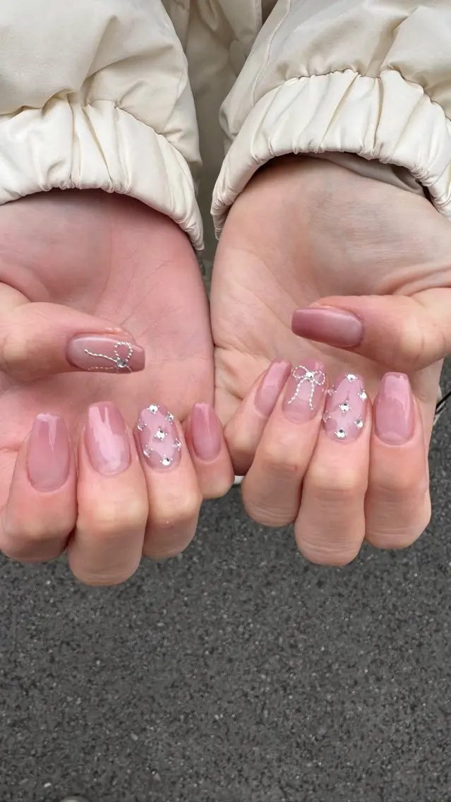 ネイル フラッシュネイル 韓国ネイル ラメ(グリッター) ラメグラデーション マグネットネイル ハンドネイル MH_ Nailのネイルデザイン