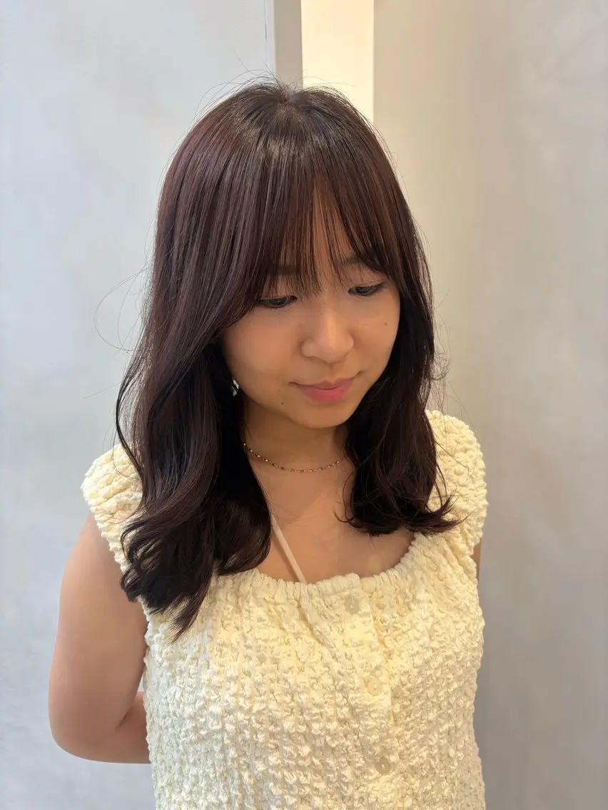 セミロング ヘアカラー 可愛いstyling おしえます♡🌸冬桜のヘアスタイル
