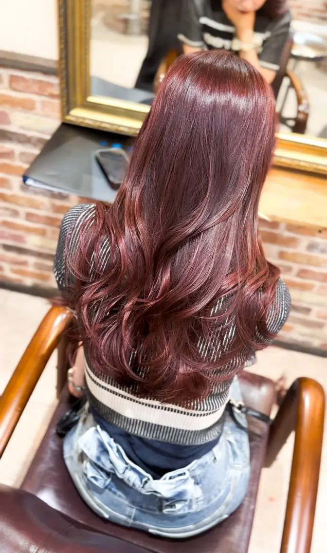 ロング ヘアカラー 飯星慧斗 /ブリーチ、縮毛矯正のヘアスタイル