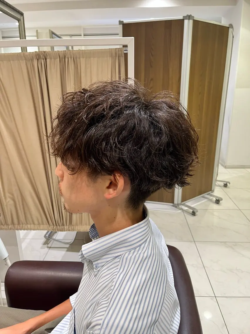 パーマ メンズ カット パーマ 佐々木 拓海のヘアスタイル
