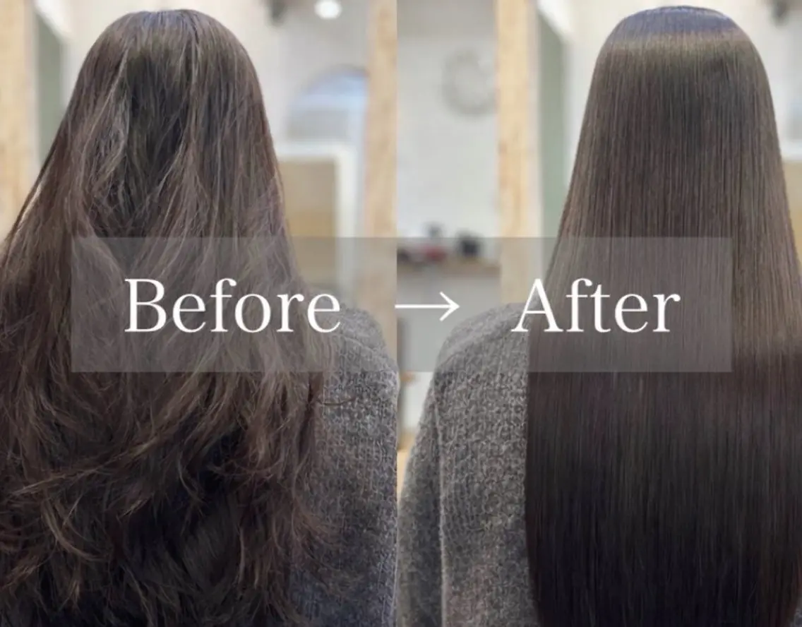 ロング カラー 髪質改善 🩵髪質改善🩵 韓国ヘア🩵花澤みりのヘアスタイル