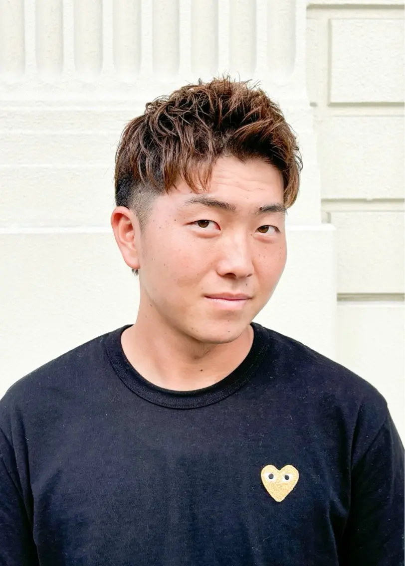 ショート メンズ アップバング メンズウルフカット ウルフカット カット 三宮メンズカット ヨシイッキのヘアスタイル