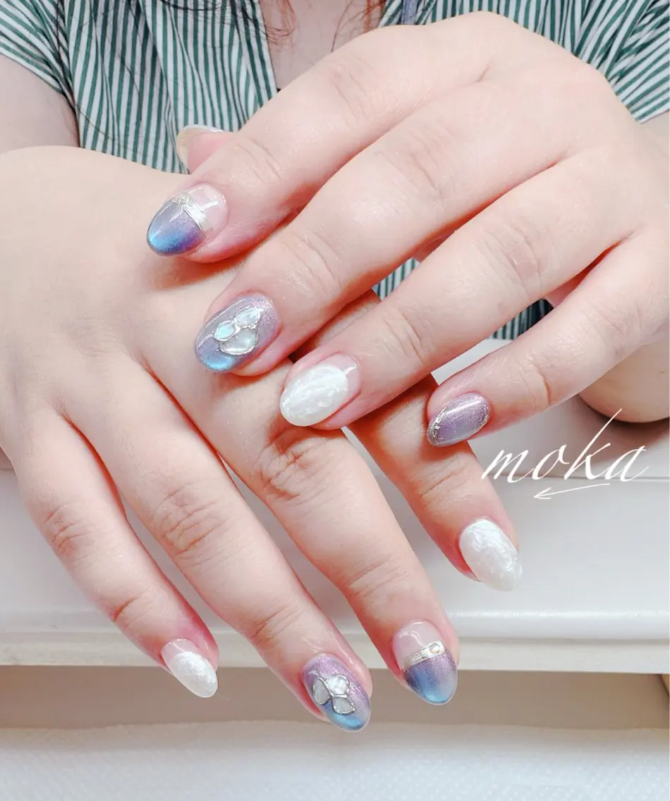 ネイル ハンドネイル ハンドケア 胡蝶蘭レディースサロ ンNailMOKAのネイルデザイン