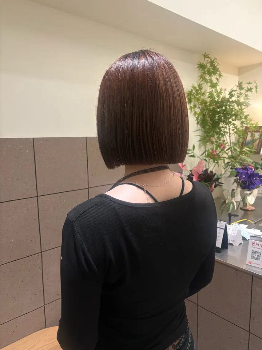 ミディアム カット ヘアカラー トリートメント natsuki /HUIのヘアスタイル