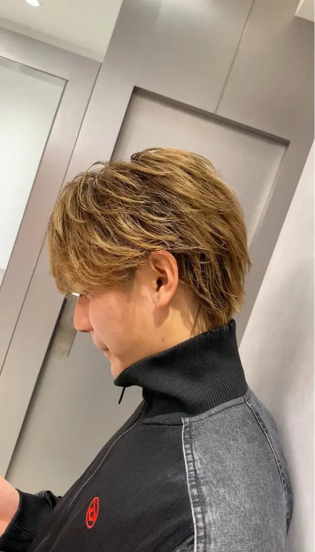 ショート カット パーマ メンズ新宿/縮毛/ ブリーチ/パーマのヘアスタイル
