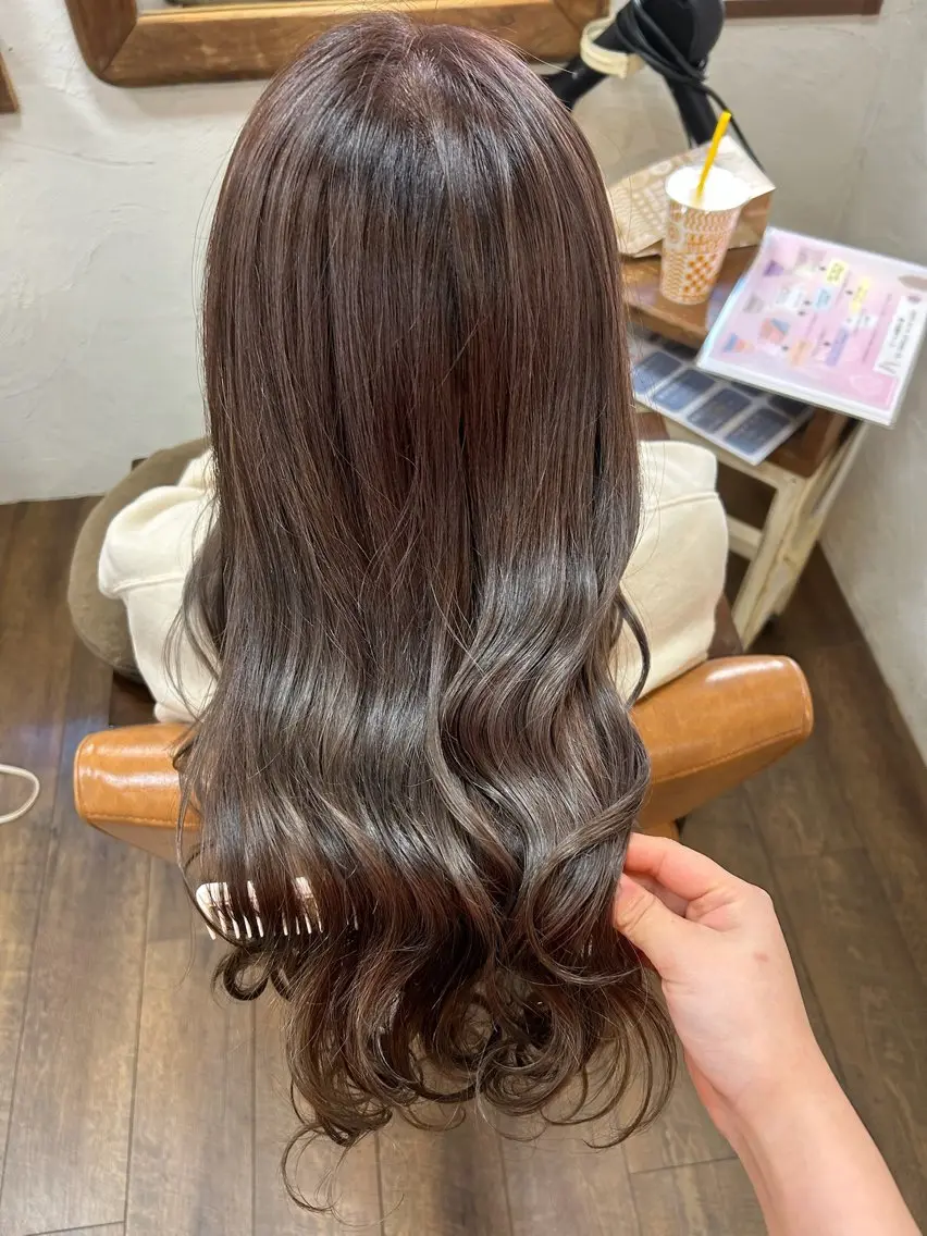 ロング カラー ラベンダーカラー 徳永　髪質改善 カラー🪄💫のヘアスタイル