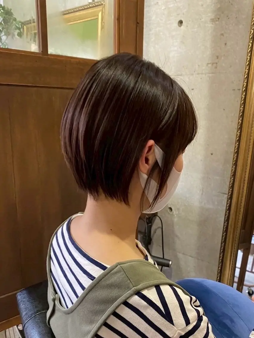 ショート カラー 丸みショート ショートヘア カット ヘアカラー トリートメント Cadre新小岩🫧 栗原葵のヘアスタイル