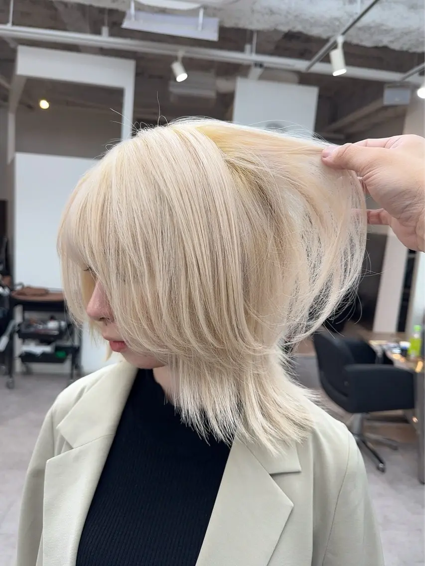ショート カラー ヘアカラー トリートメント ✨錦糸町ブリーチ/ ホワイトカラー皇気✨のヘアスタイル