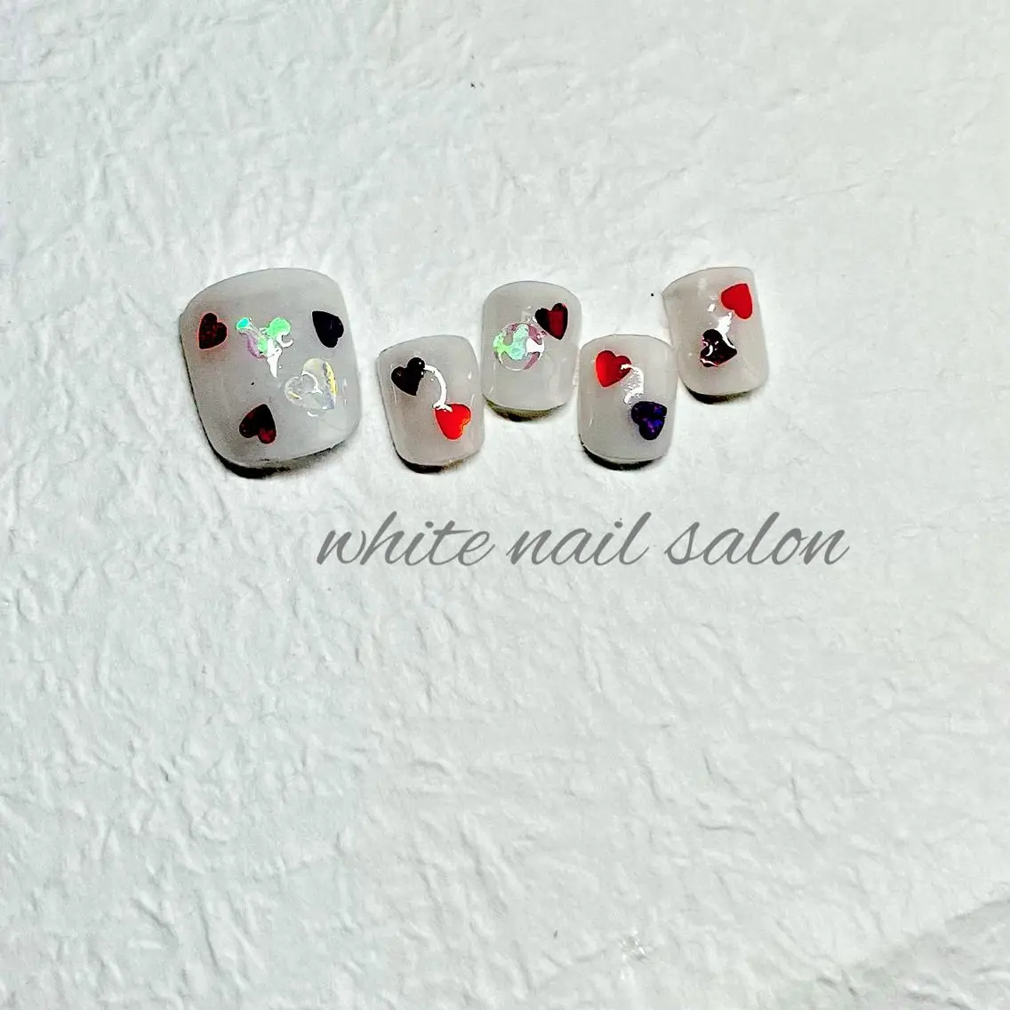ネイル フットネイル ジェルネイル ハードジェル ラメ(グリッター) 持ち込み フットネイル white nail salonのネイルデザイン