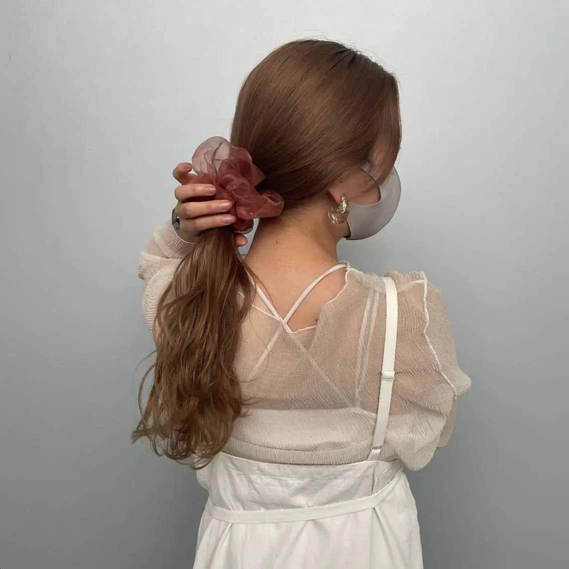 ロング カラー ヘアアレンジ ヘアカラー トリートメント 酸性縮毛矯正 梅田茶屋町 Juriのヘアスタイル