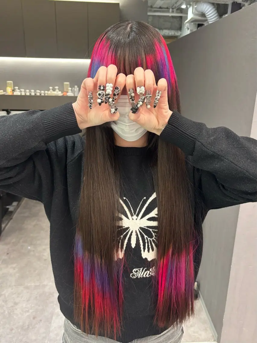 ロング カラー ヘアカラー デザインカラー /rioのヘアスタイル