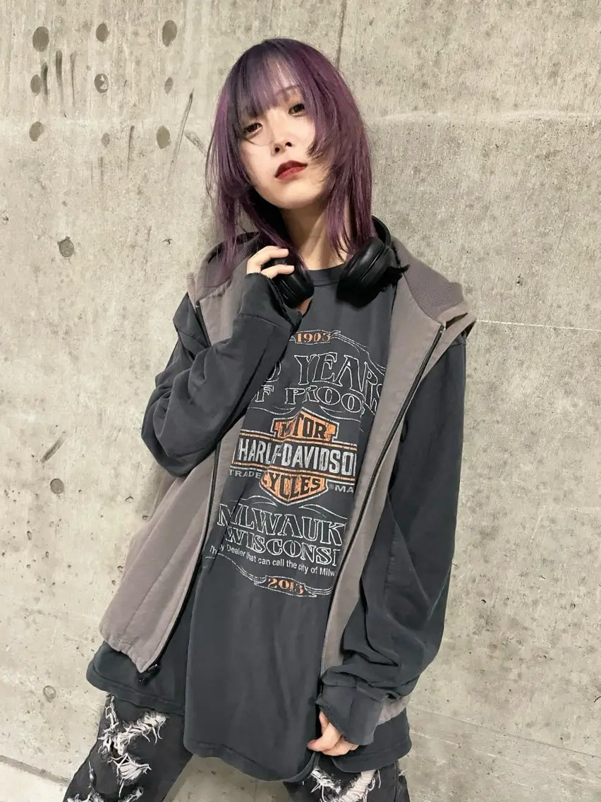 ミディアム ヘアカラー 大野 翔輝のヘアスタイル
