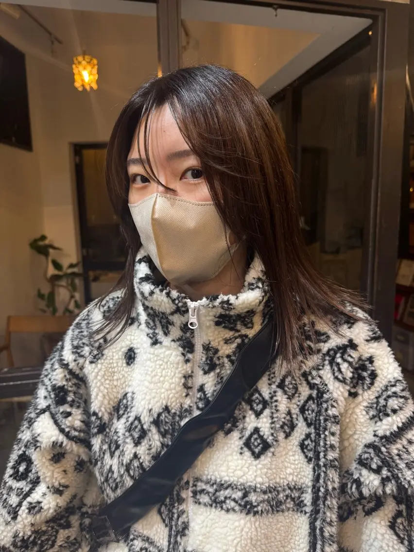 ミディアム パーマ ミディアムパーマ 井出 海月のヘアスタイル