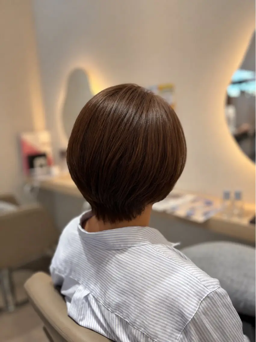 ショート カラー ベージュカラー オリーブベージュ ショートヘア カット ヘアカラー レイヤー/メンズ /パーマ/佐藤のヘアスタイル